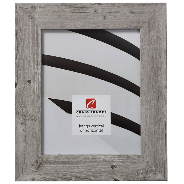 Craig Frames American Barn, Faux Barnwood Picture Frame, Light Grey Oak, 5 x 7 Inch