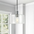 thumbnail image 2 of Henn & Hart PD0098 Henri Polished Nickel & Clear Glass Pendant, 2 of 6