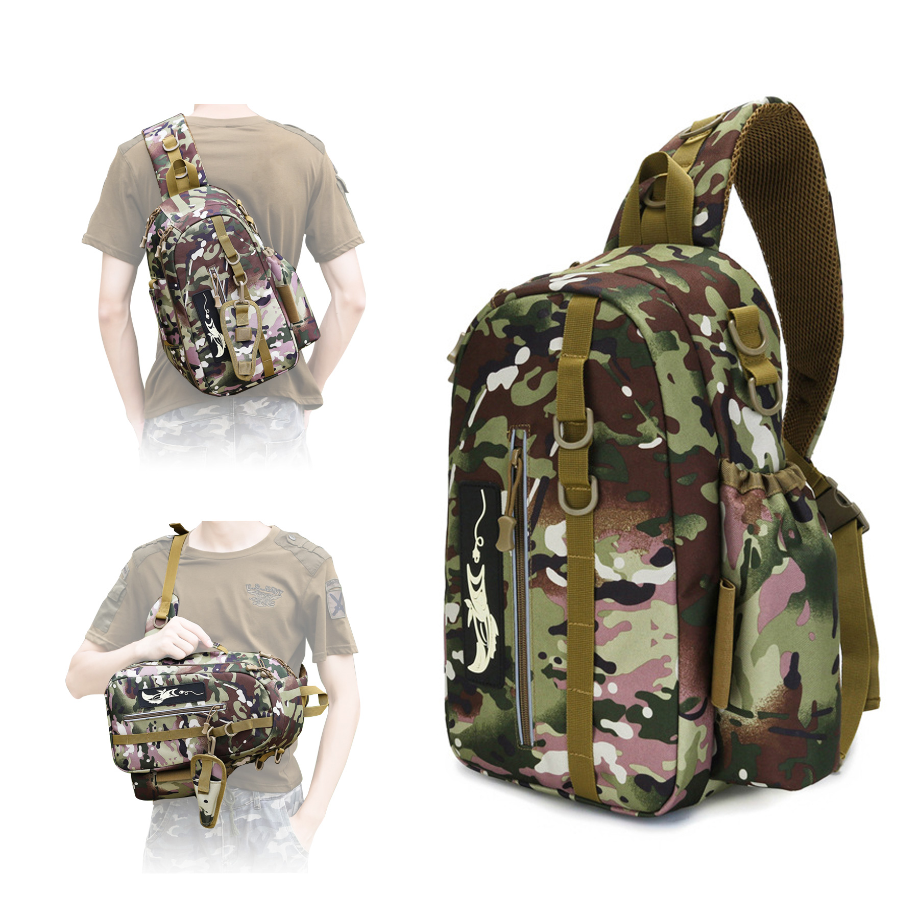 PLEUVOIR Pro FishingBackpack Sling TackleStorageBags Fishing