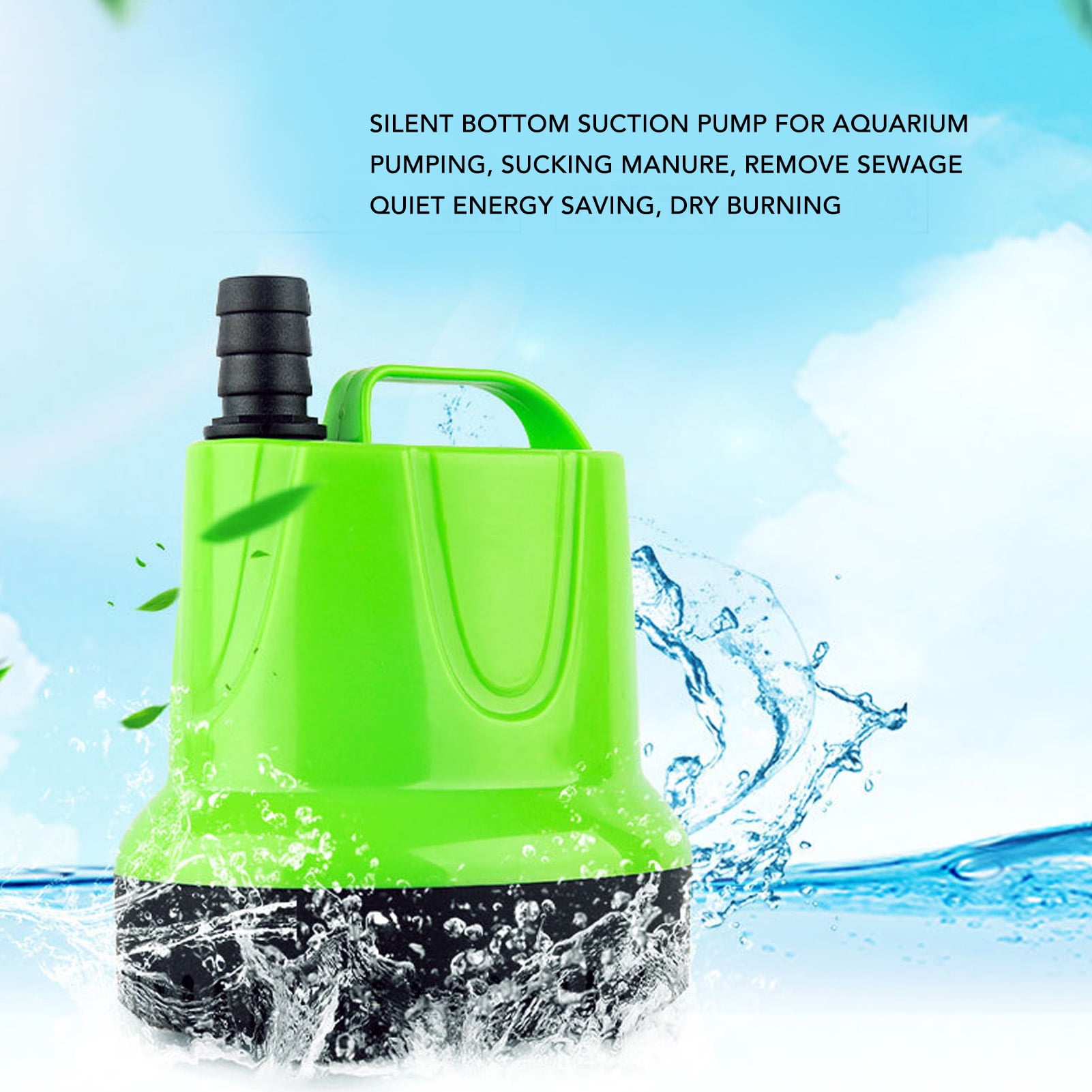 LAZIOEGR Aquarium Submersible Water Pump 25W 110-120V Quiet Fish Tank Circulation Pump 5.12 inches / 13 cm