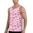 thumbnail image 2 of Fotbe Pink bows Pattern Men's Quick Dry Workout Tank Top Gym Muscle Tee Fitness Bodybuilding Sleeveless T Shirt Breathable Workout Shirt-Large, 2 of 7