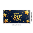 thumbnail image 3 of Golden Stars Happy 80th Birthday Celebration Banner for Party Backdrop and Decorations Ideal for Photography Background Birthday Party Supplies, 3 of 7