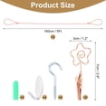 thumbnail image 2 of 2pcs Wall Hanging Photo Display Cable Wire Rod with 20 Flower Clips, 5Ft Hanging Picture Frames Collage Rose Gold, 2 of 6