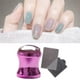 thumbnail image 1 of Plantillas para decoración de uñas Estampadora de silicona y de de 2 piezas Herramienta de de uñas, para bricolaje - púrpura Macarena estampado de uñas, 1 of 7