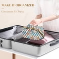 thumbnail image 3 of FORMRS Makeup Bag Travel Cosmetic Organizer for Women Fold Flat Zipper Pouch with Handle, Colorful Art Pattern, 3 of 8