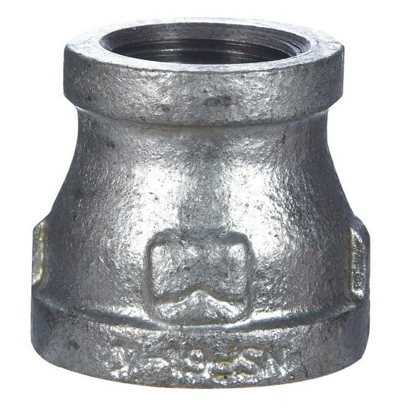 Pipe Fitting, Galvanized Coupling, 2 X 1", B & K, 511-385HC