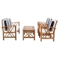 thumbnail image 3 of Safavieh 4 Piece Acacia Wood Outdoor Patio Bar Set, Natural/Beige, 3 of 9