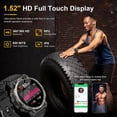 thumbnail image 3 of Reloj inteligente PYRODUM S56 de 1.52 pulgadas para hombre con llamada Bluetooth y GPS, 3 of 9