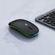 thumbnail image 3 of WREANU Wireless Bluetooth  Rechargeable Laptop Mice with LED Lights Silent Slim Use(BT5.2 and 2.4G Portable USB) Dual Mode Computer  for Laptop//Tablet//Computer/ (Black), 3 of 10