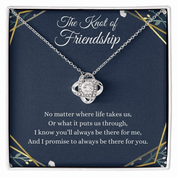 Best Friend Necklace - The Knot Of Friendship Love Knot Necklace Standard Box