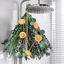 GoXteam Mixed Real Dried Eucalyptus Stems, Natural Preserved Eucalyptus Leaves with Lavender & Rose Flower Sachet Bundles, Greenery for Hanging Shower, Plant Fragrance, Wedding Decor