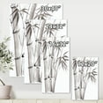 thumbnail image 4 of Designart ' Palm Bamboo Detail On White III ' Traditional Canvas Wall Art Print, 4 of 4