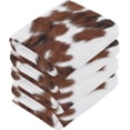 thumbnail image 2 of Dreamtimes 6 PCS White Brown Print Cow Washcloths, 12 X 12 Inches Cotton Wash Cloths, Highly Absorbent and Soft Face Towels for Bathroom,Gym,Hotel and Spa, 2 of 7