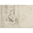thumbnail image 2 of Mary Cassatt 18x14 Black Ornate Wood Framed Double Matted Museum Art Print Titled - Knitting in the Library (Verso) (C. 1881), 2 of 5