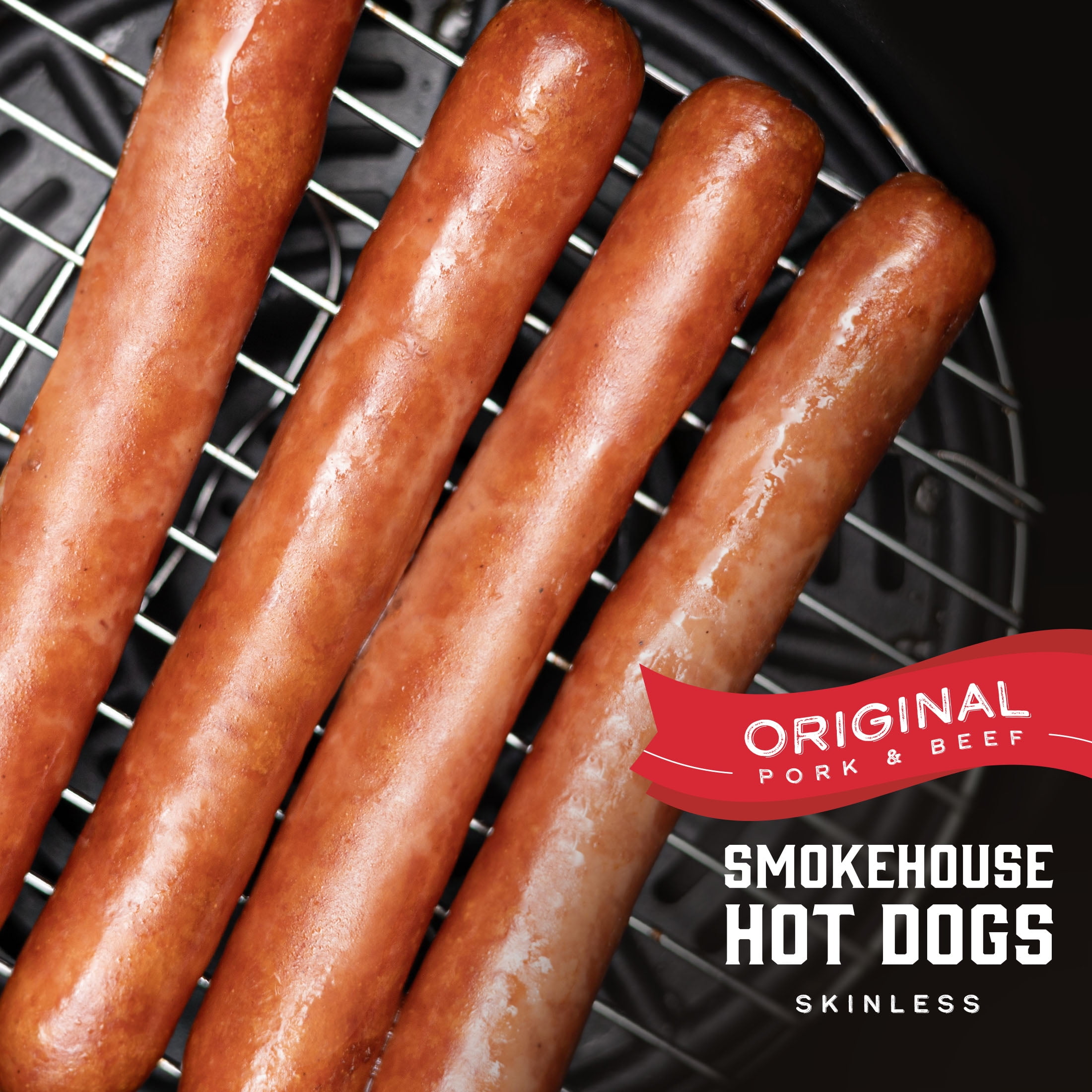 Sahlen’s Skinless Pork & Beef Hot Dogs, 1 lb Package