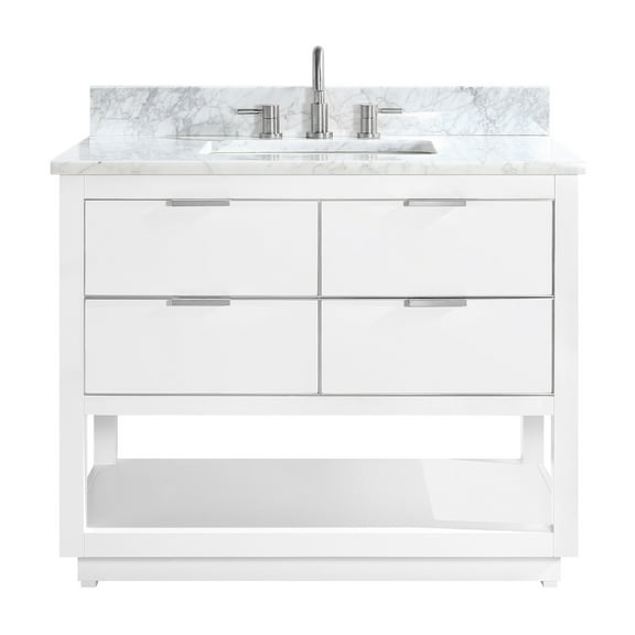 Avanity Allie-Vs43-S-C Allie 42" Free Standing Single Basin Vanity Set - White