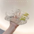 thumbnail image 5 of Viluyesy Girls Jelly Sandals Transparent Crystal Princess Sandals with Bow Detail, Non-Slip Summer Beach Shoes for Toddlers & Kids Yellow Size 13, 5 of 7