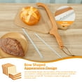 thumbnail image 4 of AEVXKHI 2 Sets Bread Knife with 2 Extra Stainless Steel Serrated Blades, Ergonomic Wood Handle Bread Bow Knife, Bread Saw Slicer for Homemade Bread Bagels Baguettes and More, 4 of 10