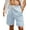 Light Blue, variant on Men's Cotton Shorts Beach Elastic Waist Relaxed Fit Shorts Summer