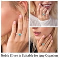 thumbnail image 5 of APSVO S925 Sterling Silver Plated Love Heart Rings for Women Girls CZ December Birthstone Ring with Blue Tanzanite Promise Band Wedding Birthday Graduation Jewelry Gifts Teen Mom Her Kids, 5 of 9