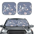 thumbnail image 2 of Fotbe Watercolor Flowers Butterfly 2-Piece Car Windshield Sun Shade | Sun Blocker for Car Windshield | Foldable Automotive Interior Accessories for Sun Protection-Medium, 2 of 7