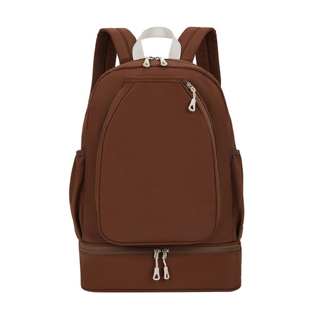 Mochila de tenis con bolsillo lateral, capacidad para 3 raquetas, para hombre y mujer, ideal para el gimnasio. marrón