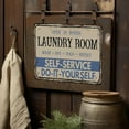 thumbnail image 3 of Laundry Room Metal Tin Sign Self Service Wash Dry Fold Vintage Wall Art Decor for Friends and Family 12x8 Inches, 3 of 7