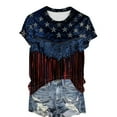 thumbnail image 4 of VerPetridure American Flag Shirt Women 4th of July Patriotic T Shirt Funny Stars Stripes Graphic Tee Independence Day T-Shirt Top, 4 of 5