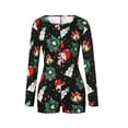 thumbnail image 1 of Liacowi Christmas Short Jumpsuits for Women Plus Size Cartoon Print Bodycon Long Sleeve Rompers Sexy Slim Fit Overalls Playsuit S-5XL, 1 of 8