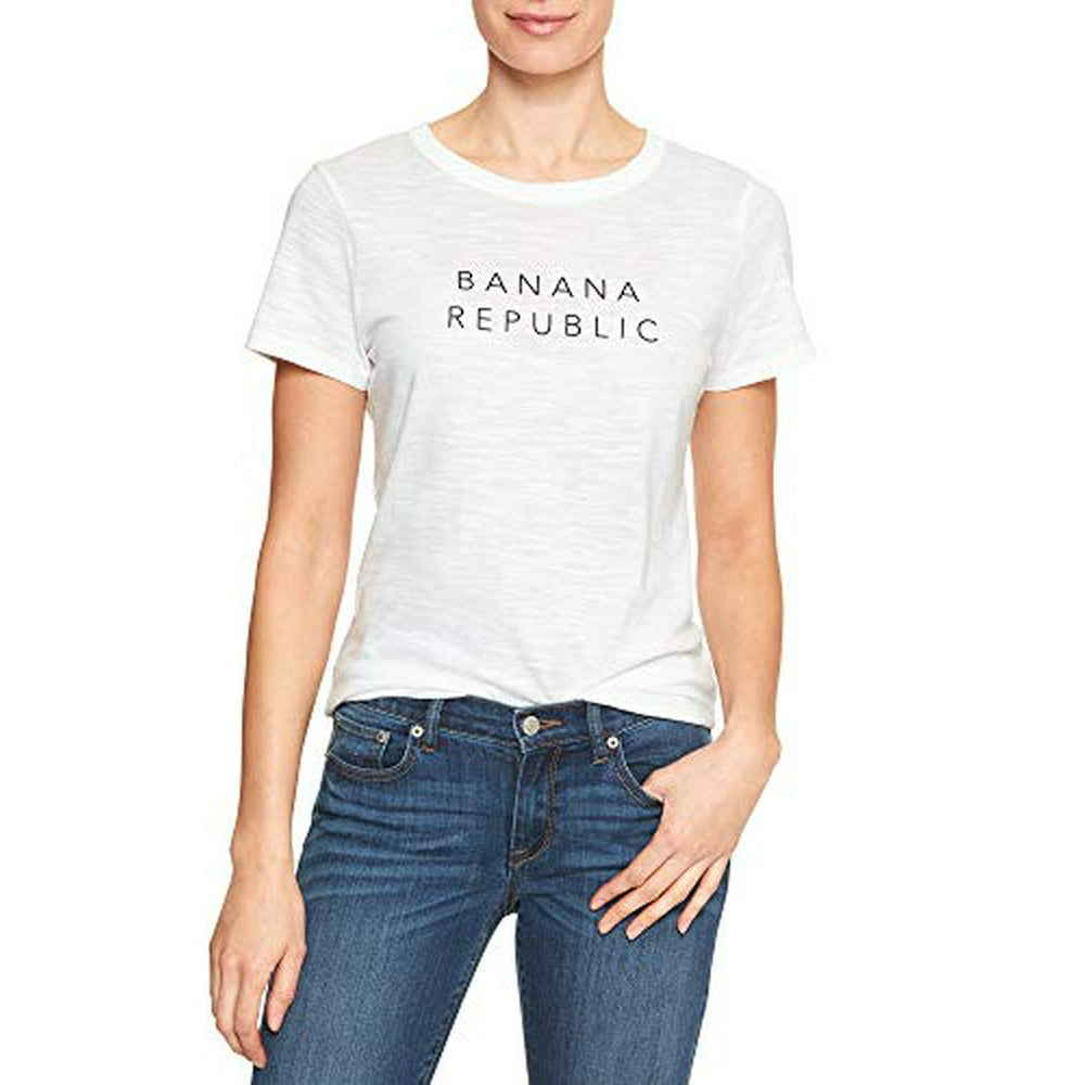 Banana Republic New Banana Republic Womens Body Logo T Shirt White