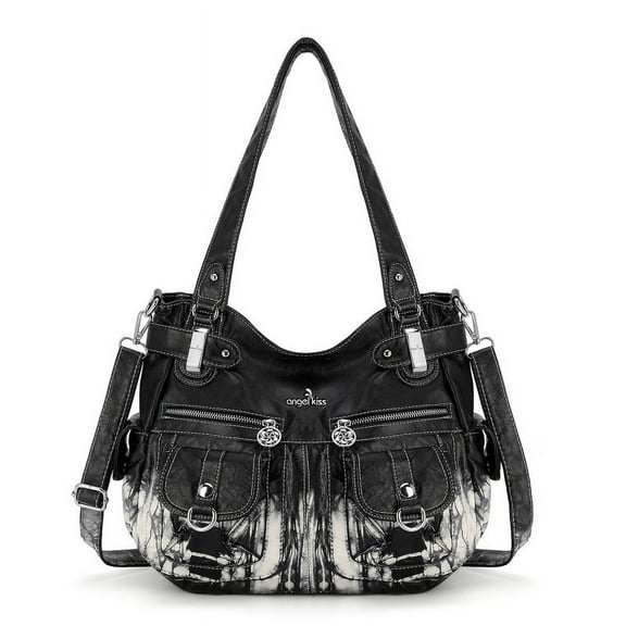 Angelkiss Women's Handbag Single Shoulder Bag with Detachable Strap Multiple Pockets