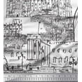 thumbnail image 1 of Soimoi White polyester Crepe Fabric London Theme Architectural Printed Fabric 1 Yard 42 Inch Wide, 1 of 3