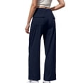 thumbnail image 5 of STETMN Corduroy Pants for Women Elastic Waist Straight Leg Pant Casual Solid Trousers with Pockets, 5 of 6