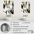 thumbnail image 4 of Designart "Geometric Grey Marble Geode II" Animals Mirror Wall Decor - Modern Grey Abstract Mirror Wall Art For Bathroom - 32" x 24" Inch, 4 of 5