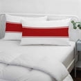 thumbnail image 4 of Red Solid Color Texture Body Pillow Cover, Pillowcase Protectors with Zipper, Breathable Decorative Throw Pillow Case Cover, Simple Red Stripes Pillow Shams for Couch Sofa 24x36Inch, 4 of 8