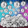 thumbnail image 1 of 100 bolas de discoteca plateadas de Funtery, de 3 a 10 cm, para colgar, decoración, 1 of 7