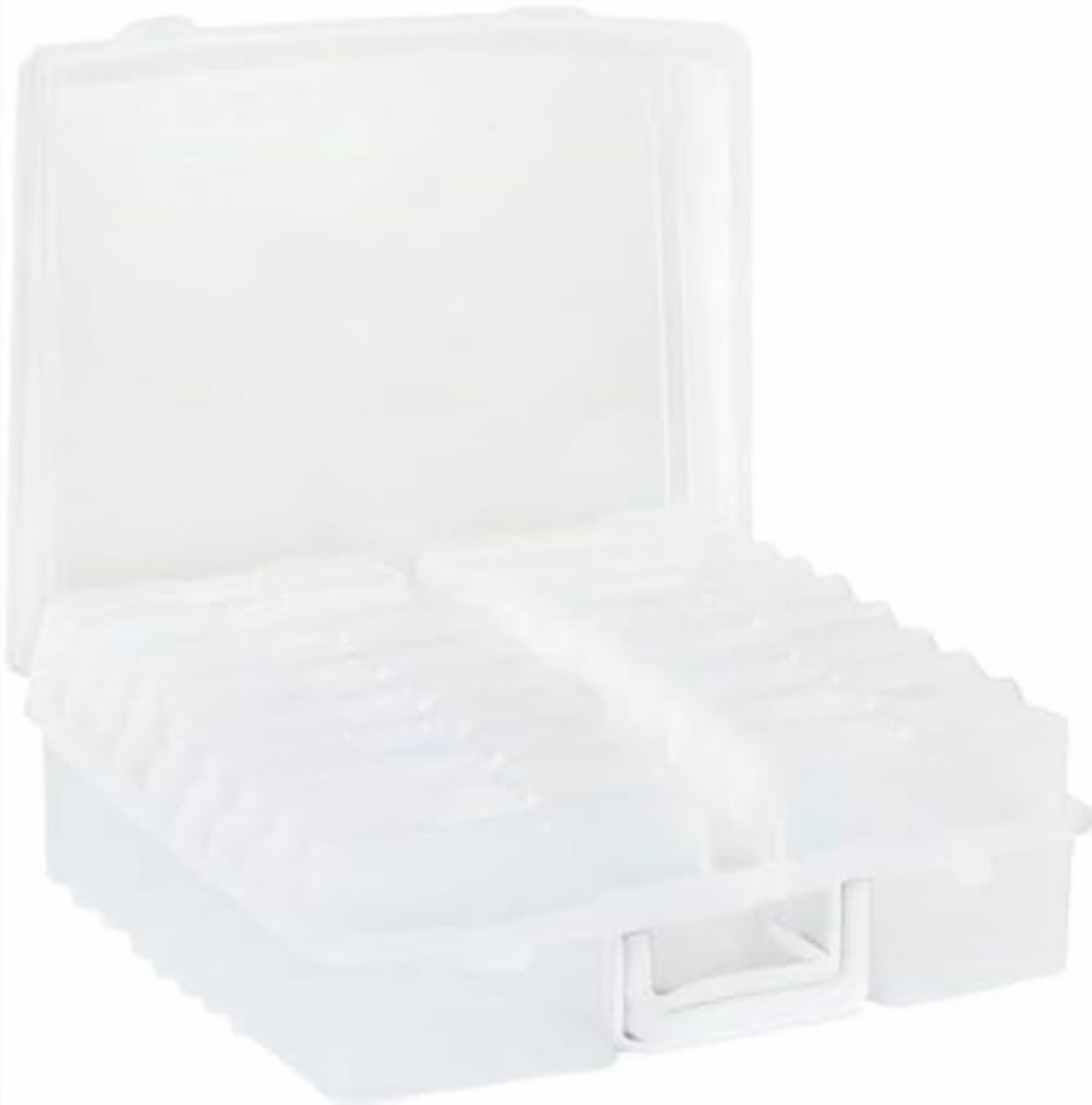 Portable Photo Organizers & Storage Containers, Transparent 4" x 6" Picture Organizers with Handle, 16 Inner Photo Cases, Photo Storage Box