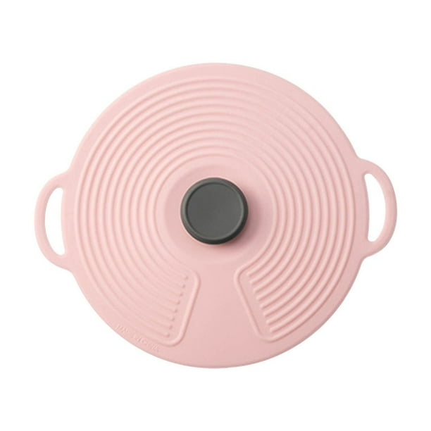 Tapa para alimentos (1 unidad), tapa reutilizable para ollas y sartenes, cierre flexible para conservar la frescura y evitar derrames, ajuste universal para cuencos y sartenes (rosa).