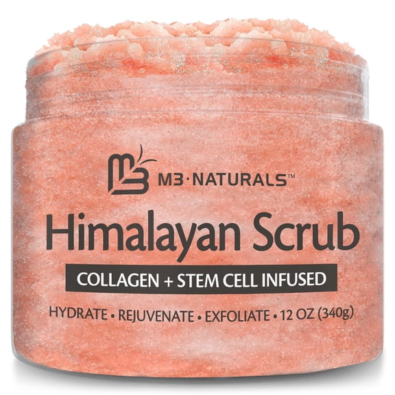 M3 Himalayan Exfoliating Body Scrub with Collagen and Stem Cell, 16 oz