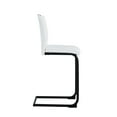 thumbnail image 3 of PU Counter Height Barstool, Industrial Dining Chair with Black Metal Legs, Leisure Upholstered Dining Chairs, Accent Desk Chair for Kitchen Living Room Wine Bar(White,Set of 6), 3 of 10
