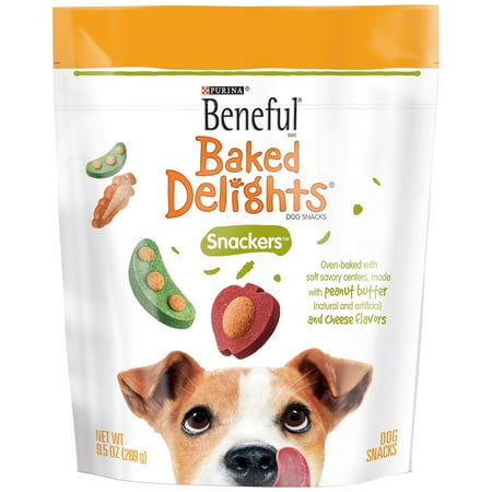 Beneful Baked Delights Snackers Peanut Butter & Cheese Dog Treats, 9.5 Oz