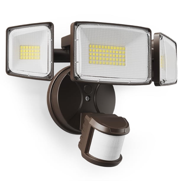Luces exteriores Onforu, 75 W, sensor de movimiento LED, 7500 lúmenes, IP65