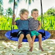 Goplus 40'' Flying Saucer Tree Swing Indoor Outdoor Play Set Swing for Kids Blue