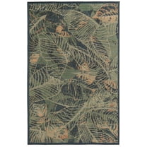 Rugs.com Baja Outdoor Collection Rug – 6' x 9' Blue Medium Rug Perfect For Bedrooms, Dining Rooms, Living Rooms
