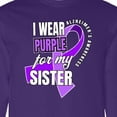 thumbnail image 4 of Inktastic Alzheimers Awareness I Wear Purple for My Sister Long Sleeve T-Shirt, 4 of 5
