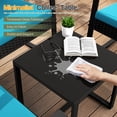 thumbnail image 6 of Homall 3 Pieces Outdoor Rocking Chairs, PE Rattan Chairs with Cushions and Coffee Table Conversation Set, 6 of 7