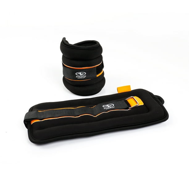 Athletic Works 5lb Pair Ankle & Wrist Weights, Adjustable Strap, for