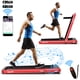 thumbnail image 1 of Costway Cinta de correr plegable 2 en 1 de 4,75 HP con control remoto por aplicación, color rojo, 1 of 3