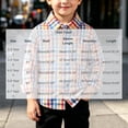 thumbnail image 3 of LJEFF Little Boys Light Grid Plaid Button Shirt, Loose Pocket Chest Soft Gift Kids Casual Top Multicolor Size 5-6, 3 of 9