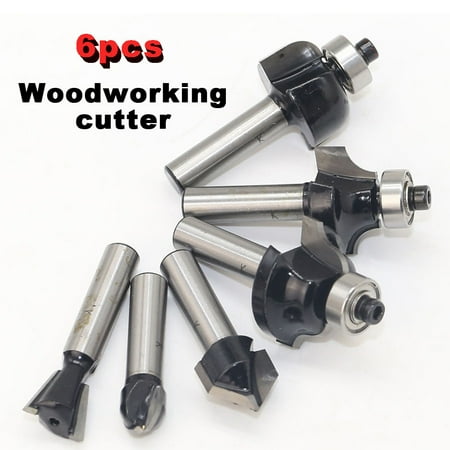 

Forming 6pcs Edge Router Woodworking Tool cutter Bit Shank Chamfer woodworking Tools & Home Improvement